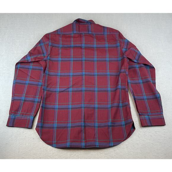 Pendleton Vintage Mens Sz M Plaid Button Down Shirt Red Blue - Picture 6 of 9